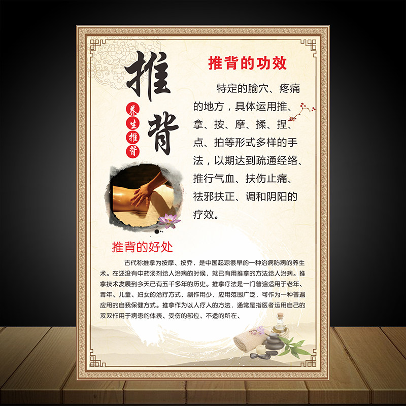 中医养生馆装饰画 拔罐的好处 刮痧 的作用 推背的功效广告墙贴画
