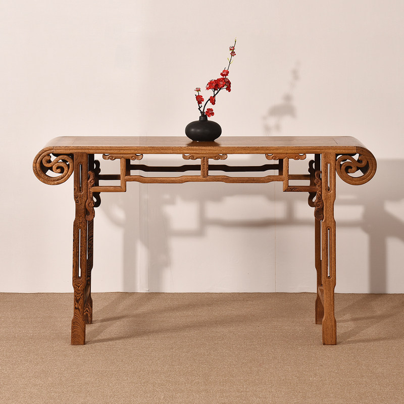 几案玄关实木香案红木条案中堂家具鸡翅木仿古条案