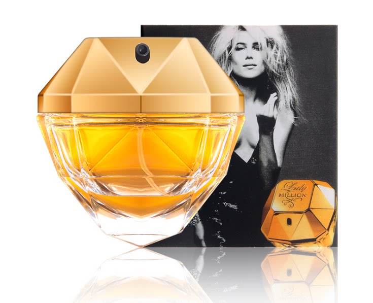 香水包邮品牌lady黄金金百万女士80ml小帕金钻香水