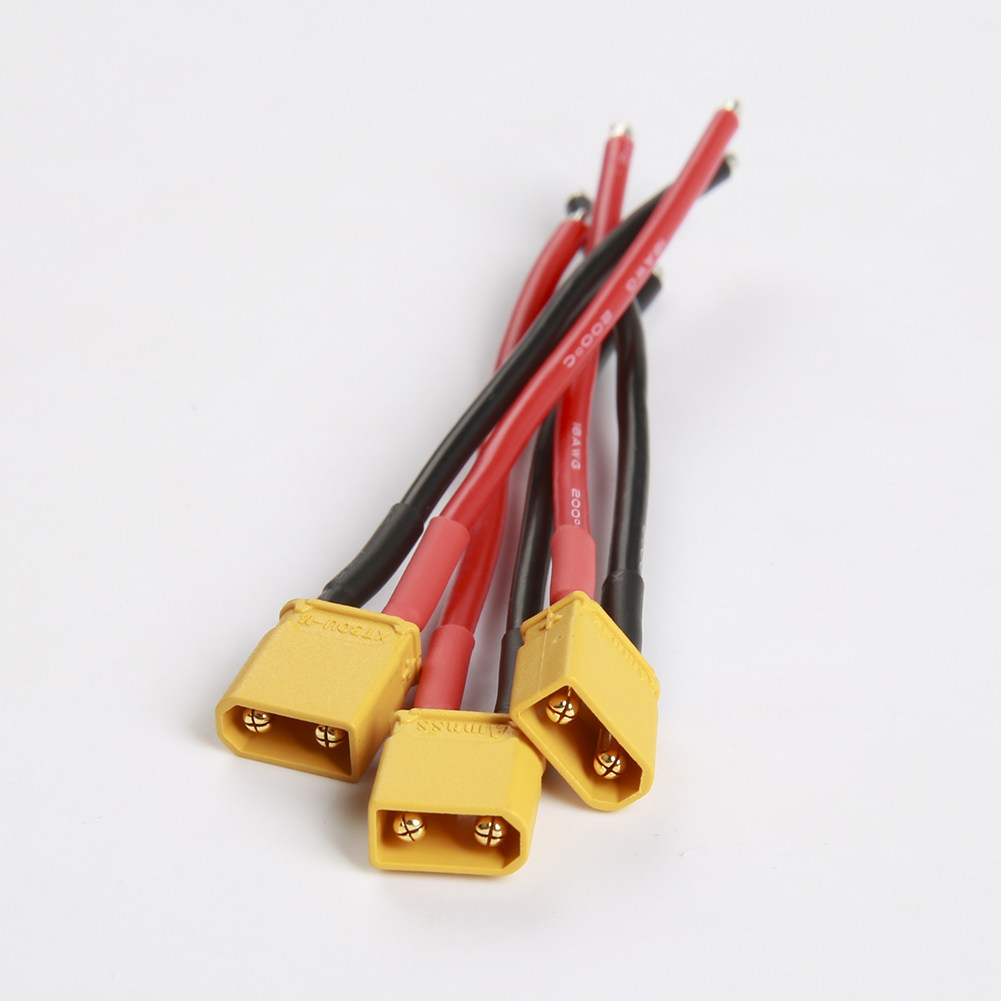 amassxt30u插头头带18awg硅胶室内穿越机电池连接线遥控飞机零配件