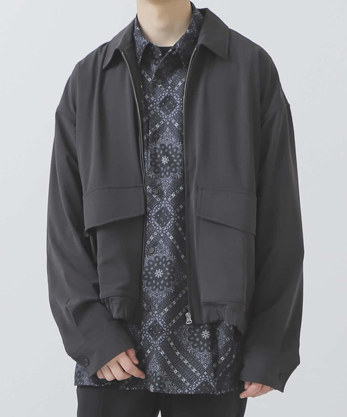 beamsdotzipupblouson21ss短款宽松两袋拉链夹克夹克