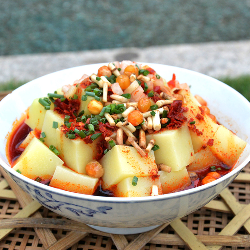 湖南湘西特产米豆腐3斤包邮街边凉拌小吃 送18包调料农家自制手工