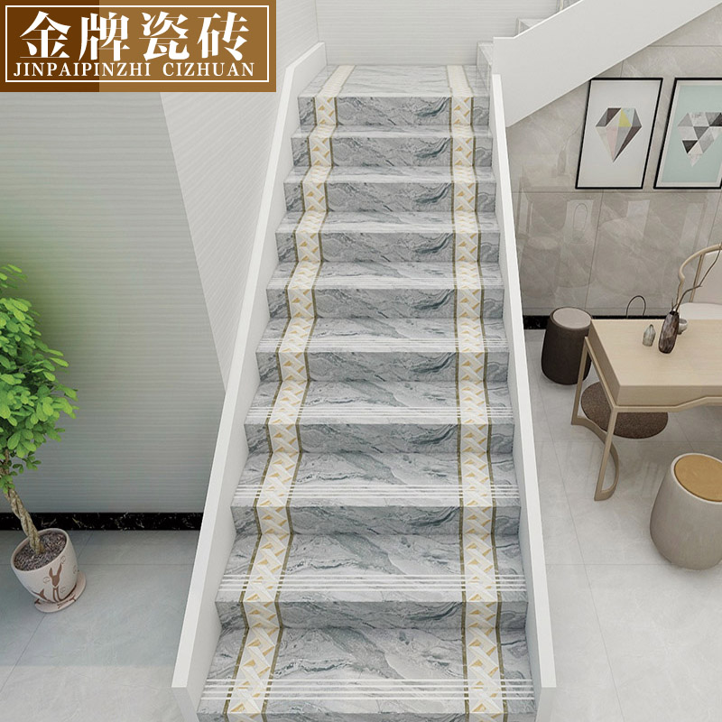 楼梯通体一体台阶瓷砖600x1200大理石防滑梯级1.2米通体砖