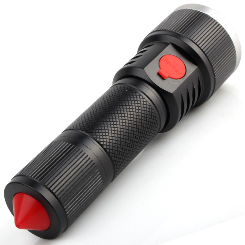 丽鲨聚远光手电筒强光充电超亮多功能远射氙气灯家用普通军工5000