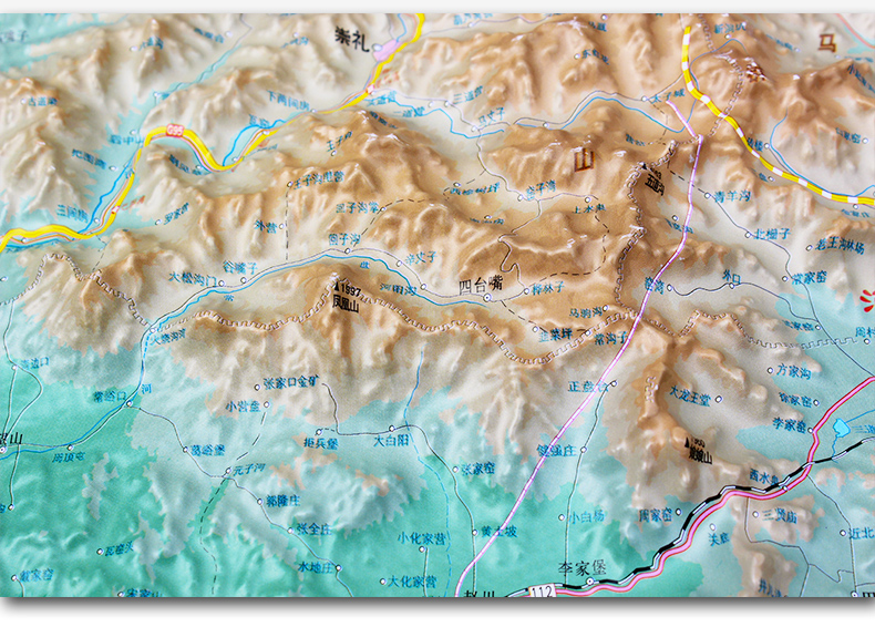 地形图立体北京凹凸挂图地图11米x08精雕3d国家