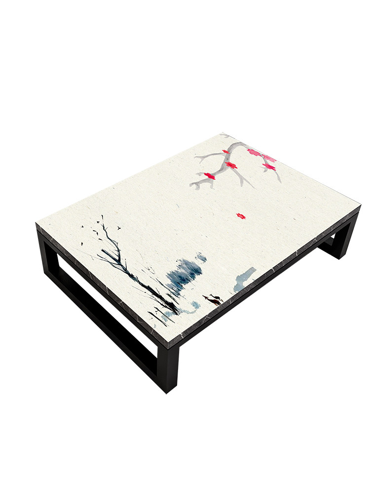 国画防水pvc风格中式新中式山水画家用台布餐桌桌布