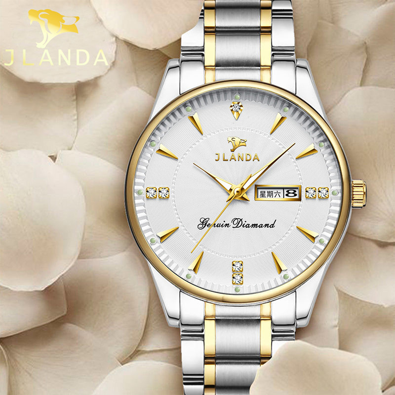 瑞士劳力全自动机械表正品名牌双日历超薄防水商务十大品牌手男表