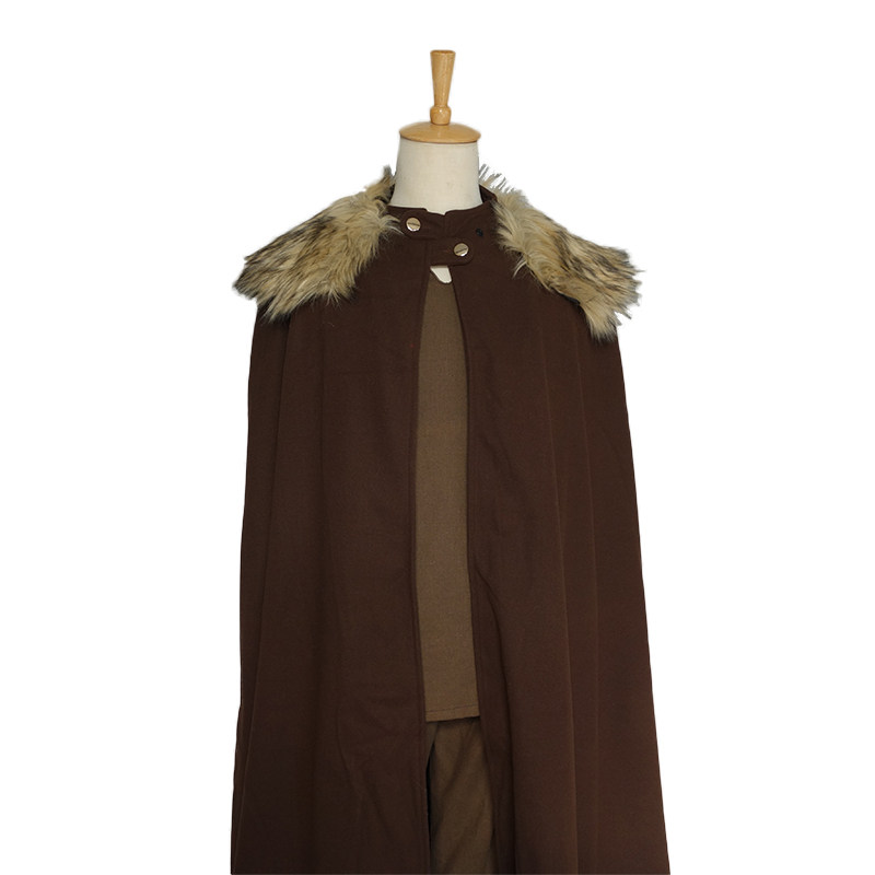 欧式复古斗篷欧洲中世纪古代男子平民侠客披风民族服装