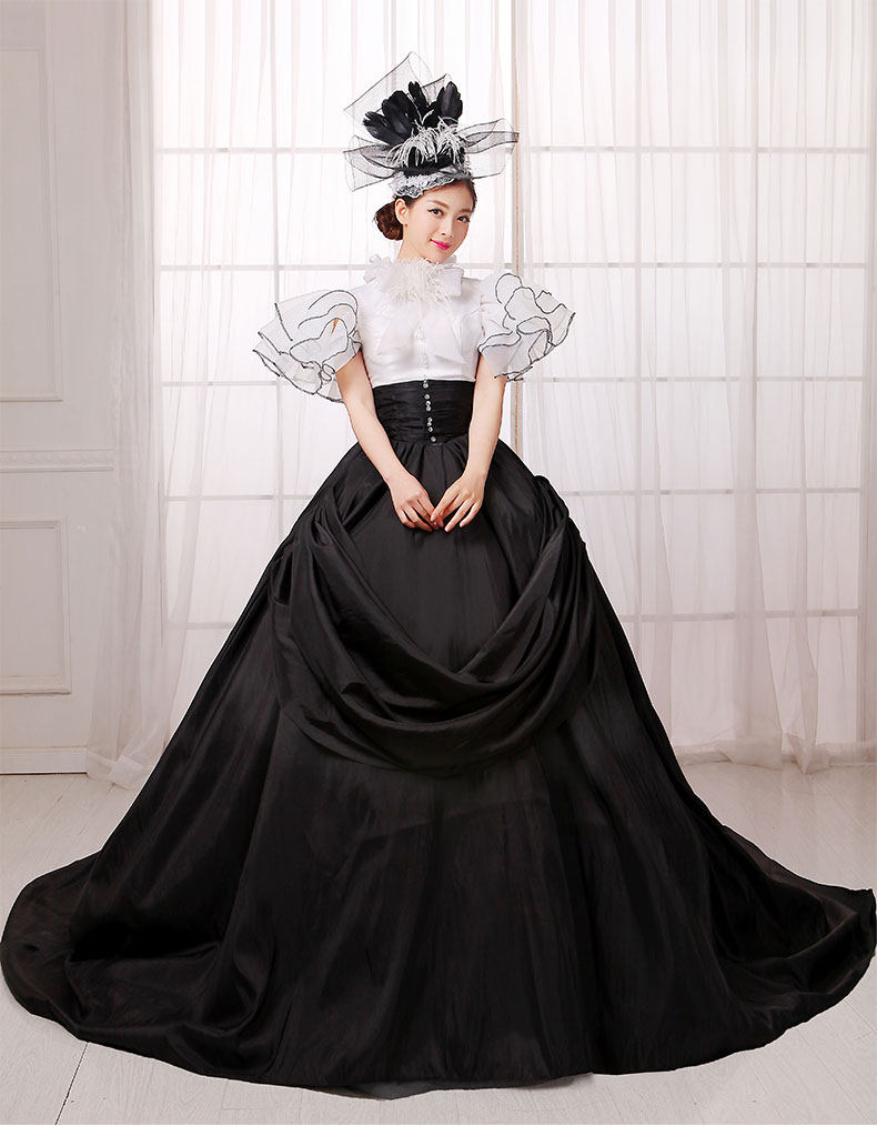 欧洲宫廷女裙欧式复古演出服装贵族公主化装舞会主持艺考服装出租