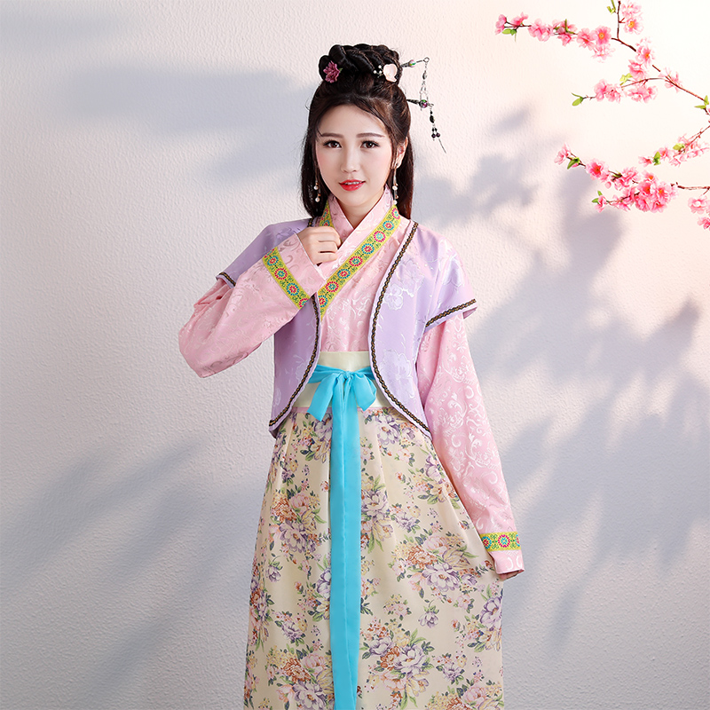 女士影视古装汉服少女丫鬟宫廷婢女侍女阿朱阿紫舞台演出戏服出租