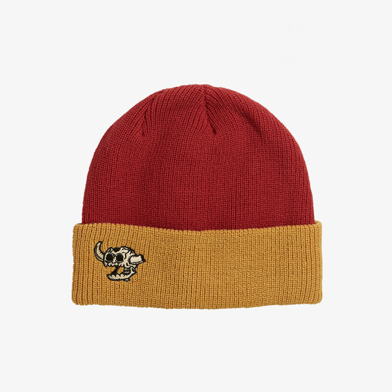 市井店toymachine美版潮牌嘻哈街舞滑板断角怪酒红毛线帽冷帽