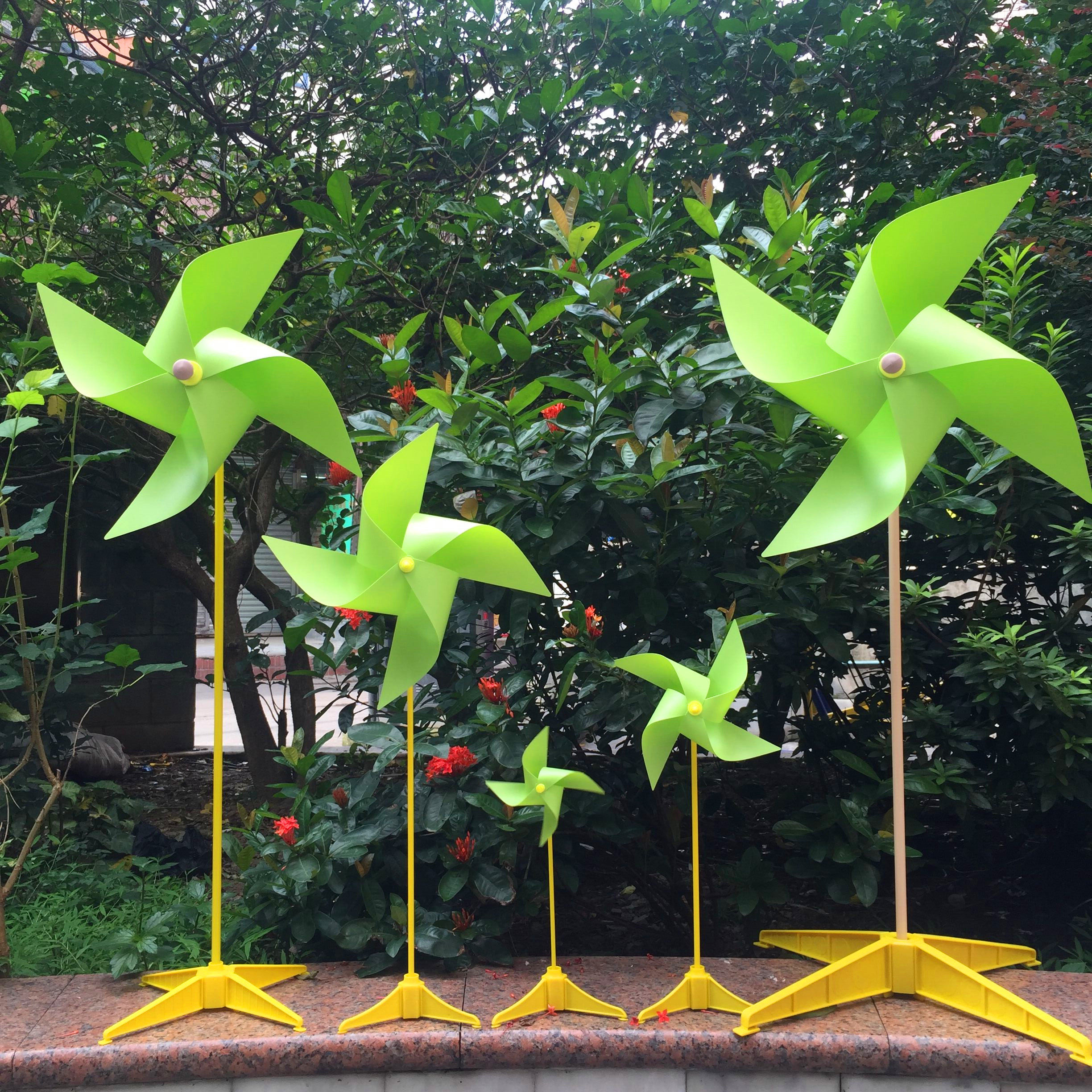 风车新鸿40cm四角大号纯色红色蓝色粉紫白色风车