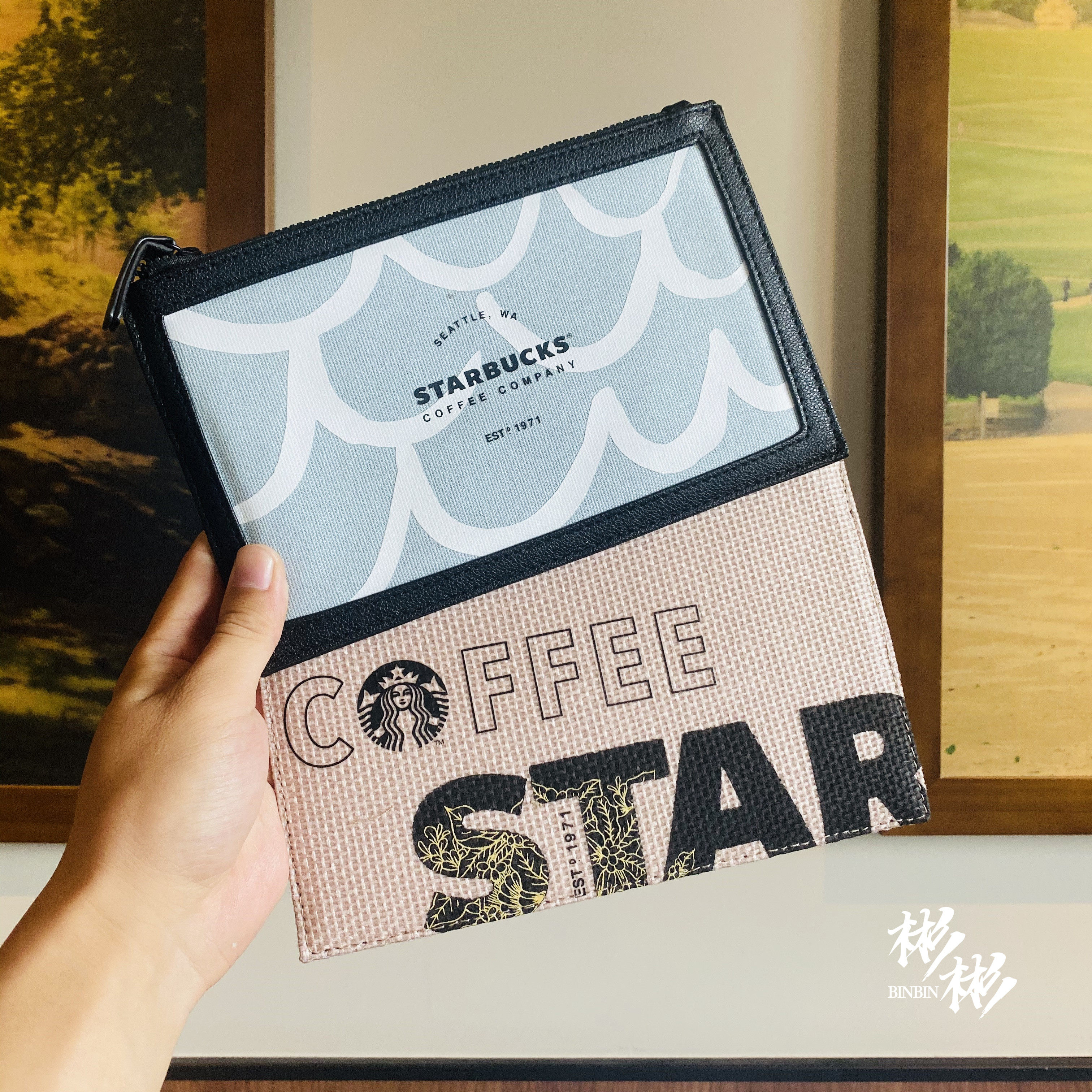 星巴克秋日人鱼礼包多功能手拿收纳包新款女神款卡包手包