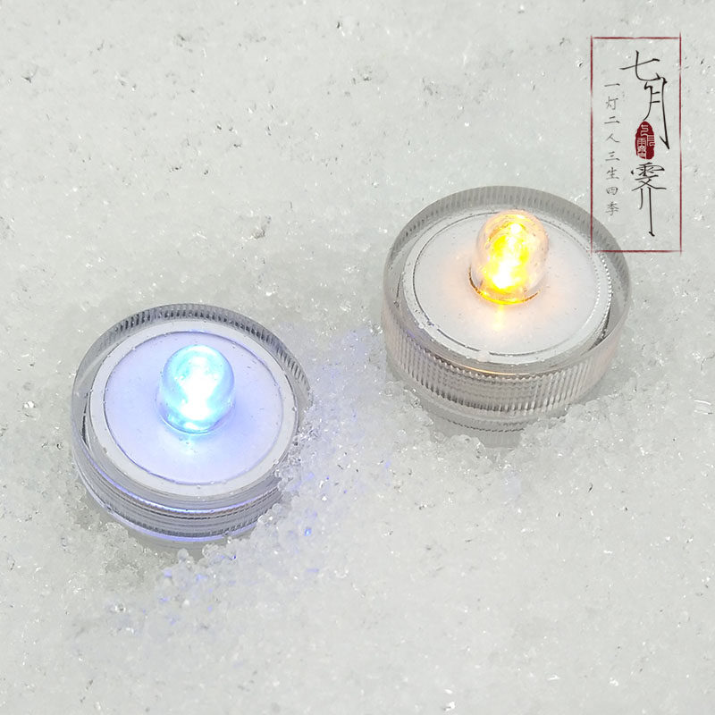 led电子蜡烛灯迷你纽扣电子led小灯凝胶diy南瓜灯 mini手工灯9个