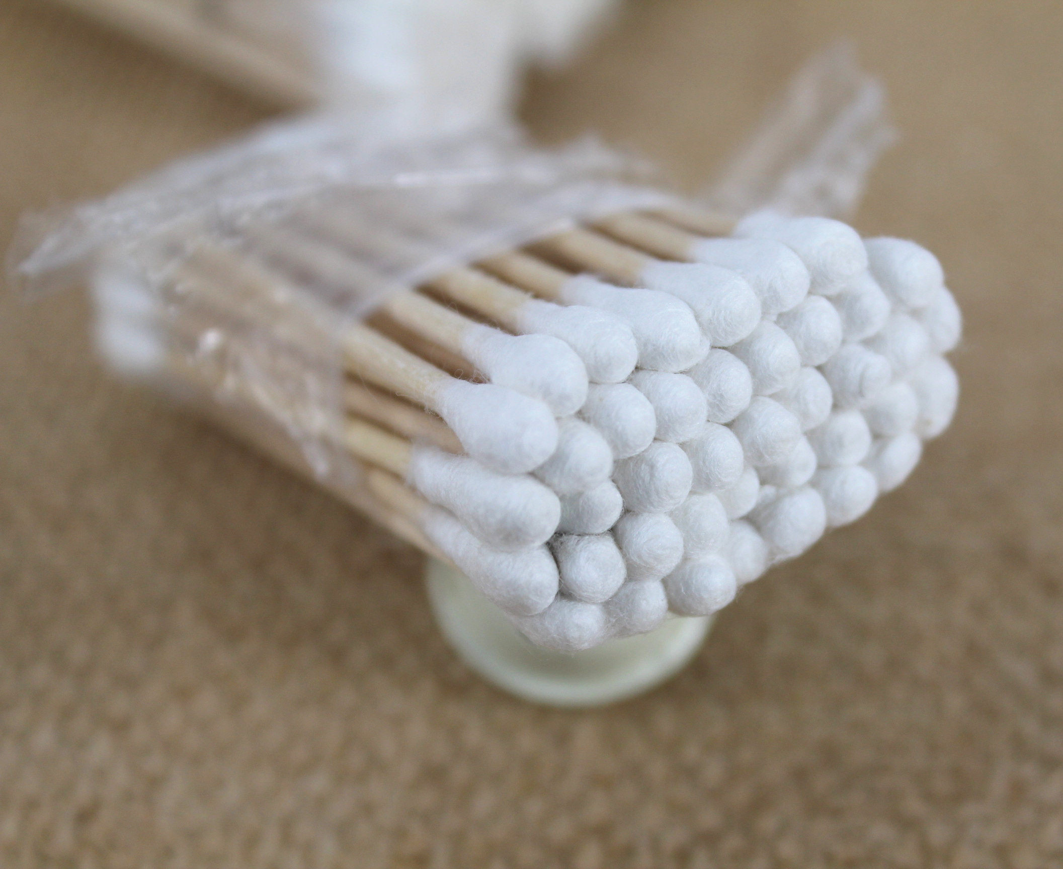 40支卫生棉棒棉签双头化妆抗菌木质纯棉40只棉签