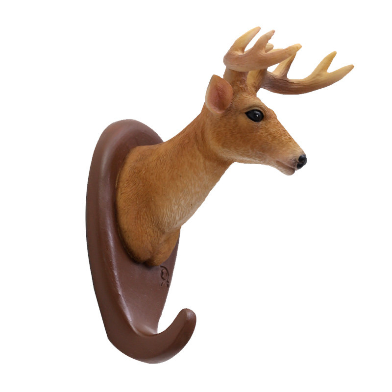 美式创意挂钩壁挂门口玄关墙面钥匙架鹿头个性服装店装饰墙上衣帽
