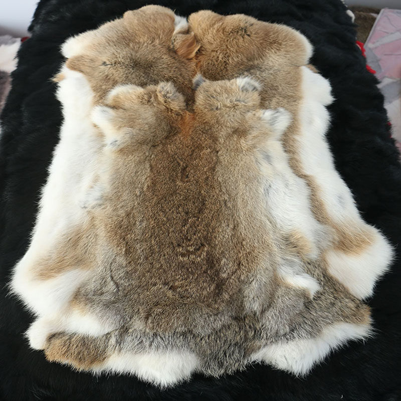 天然本色兔皮整张獭兔毛皮原料手包制作家居其他配件