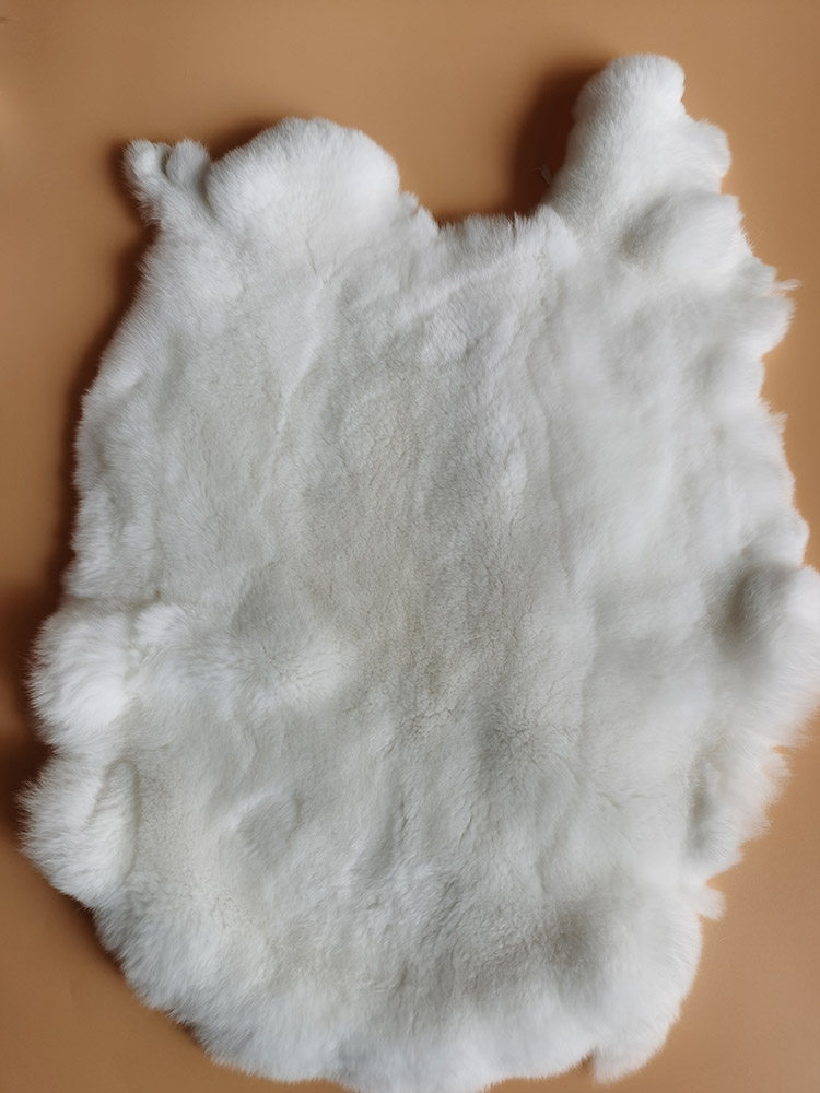 獭兔兔毛白色兔皮整张皮料内胆护腰鞋垫皮毛其他配件