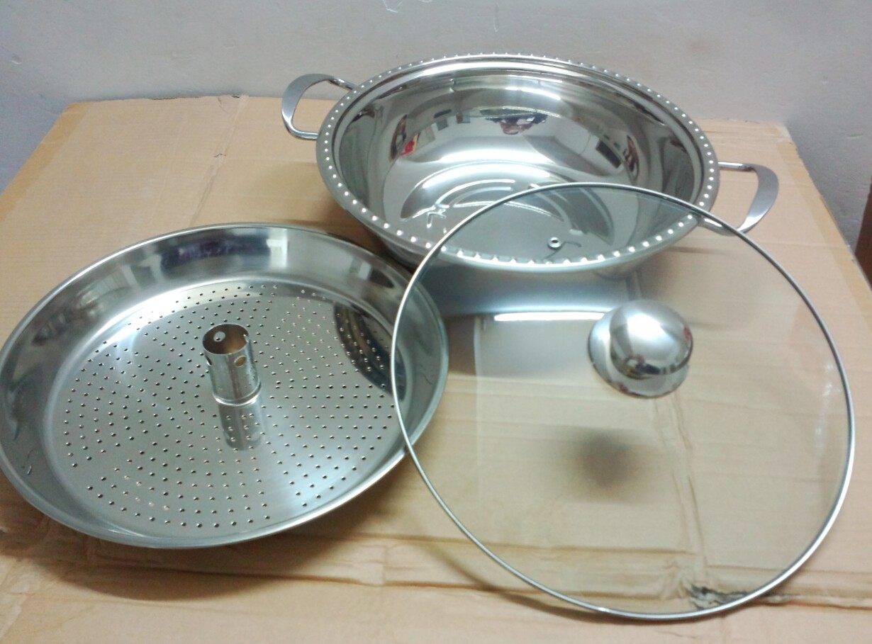 蒸汽加厚不锈钢汽锅多功能桑拿原汁鱼头海鲜蒸锅蒸锅