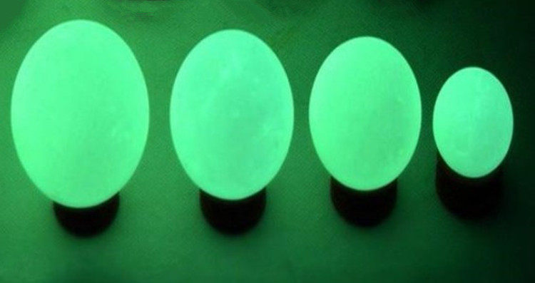 夜光石鸡蛋鸭蛋鹅蛋绿色夜光蛋形磨砂球摆件发光石