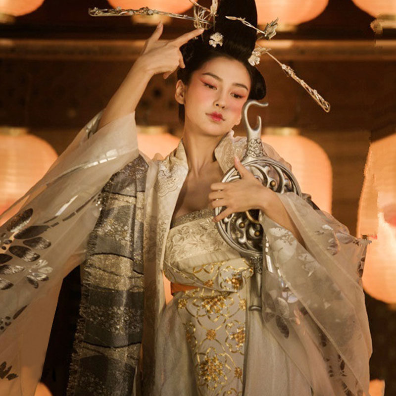 影视写真主题古装狄仁杰神龙王服装雪纺绣花民族服装