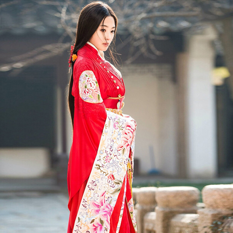 影视剧兰陵王妃同款服饰魏晋拖尾女汉服仙女女服后宫民族服装