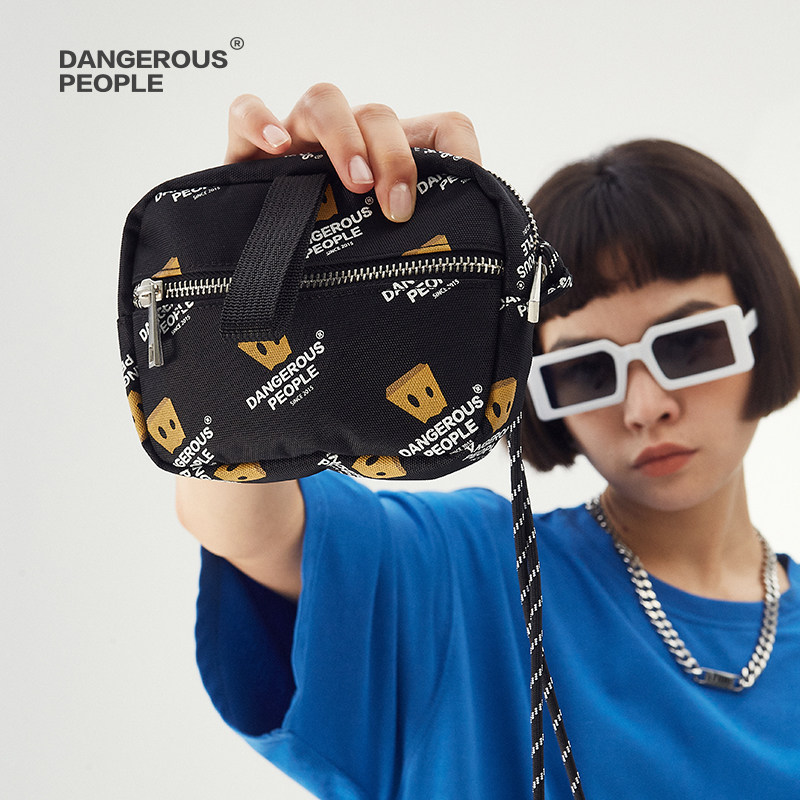 dangerouspeople薛之谦dsp满印纸袋人潮潮流拉链迷你手提包男士包袋