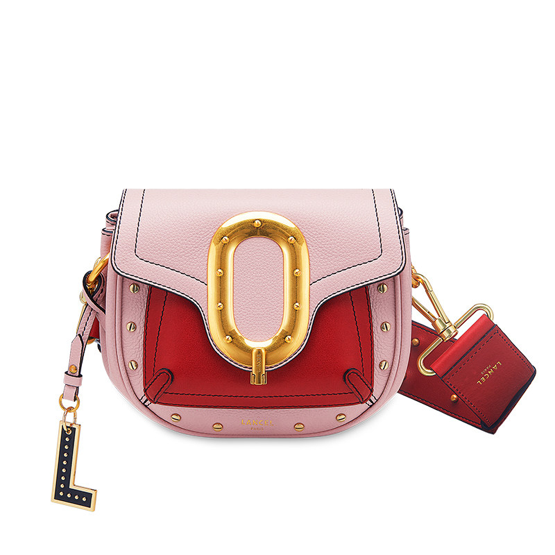 lancel兰姿小号粉色红色独家马鞍a10233s3tu女款女士包袋