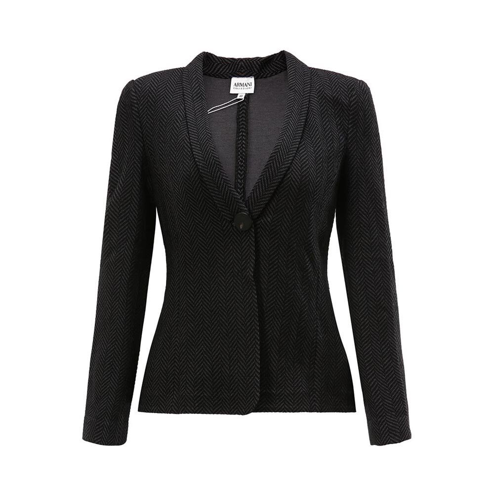 armanicollezioni阿玛尼黑色收腰女士西服夹克上衣外套西装