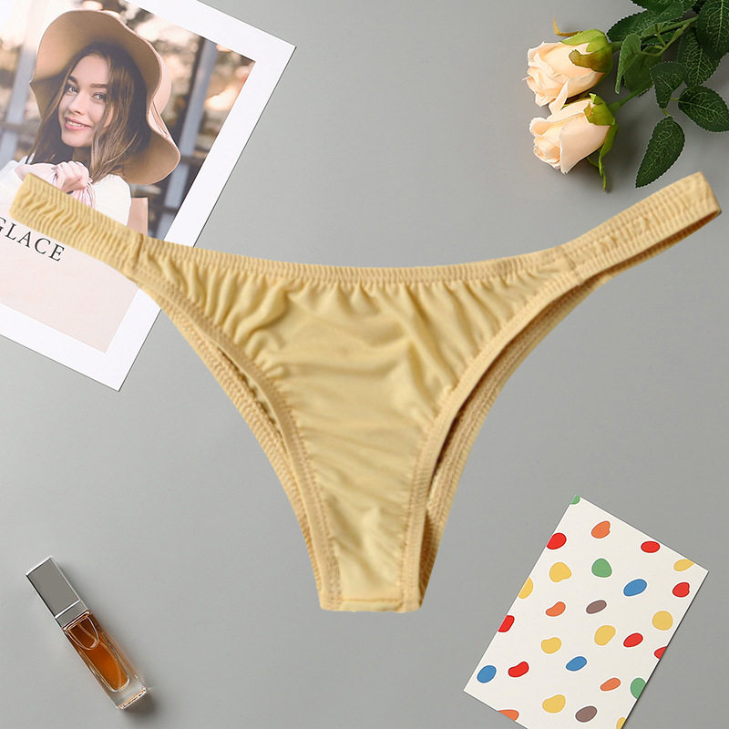 如何选择购买半包臀内裤女丁字裤冰丝透气健身性感弹力新款日系保欲性