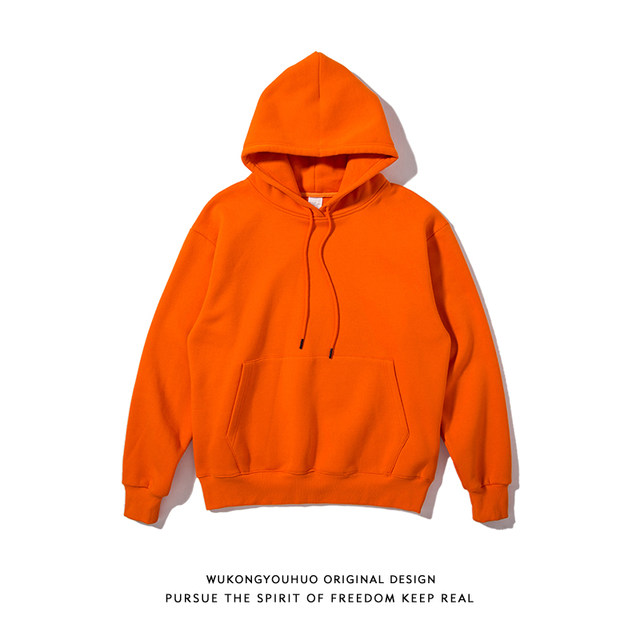 Wukong has stock ins spring new hedging pure color hooded sweater men's tide brand loose couple all-match blouse Wukong has stock ins spring new hedging pure color hooded sweater men's tide brand loose couple all-match blouse