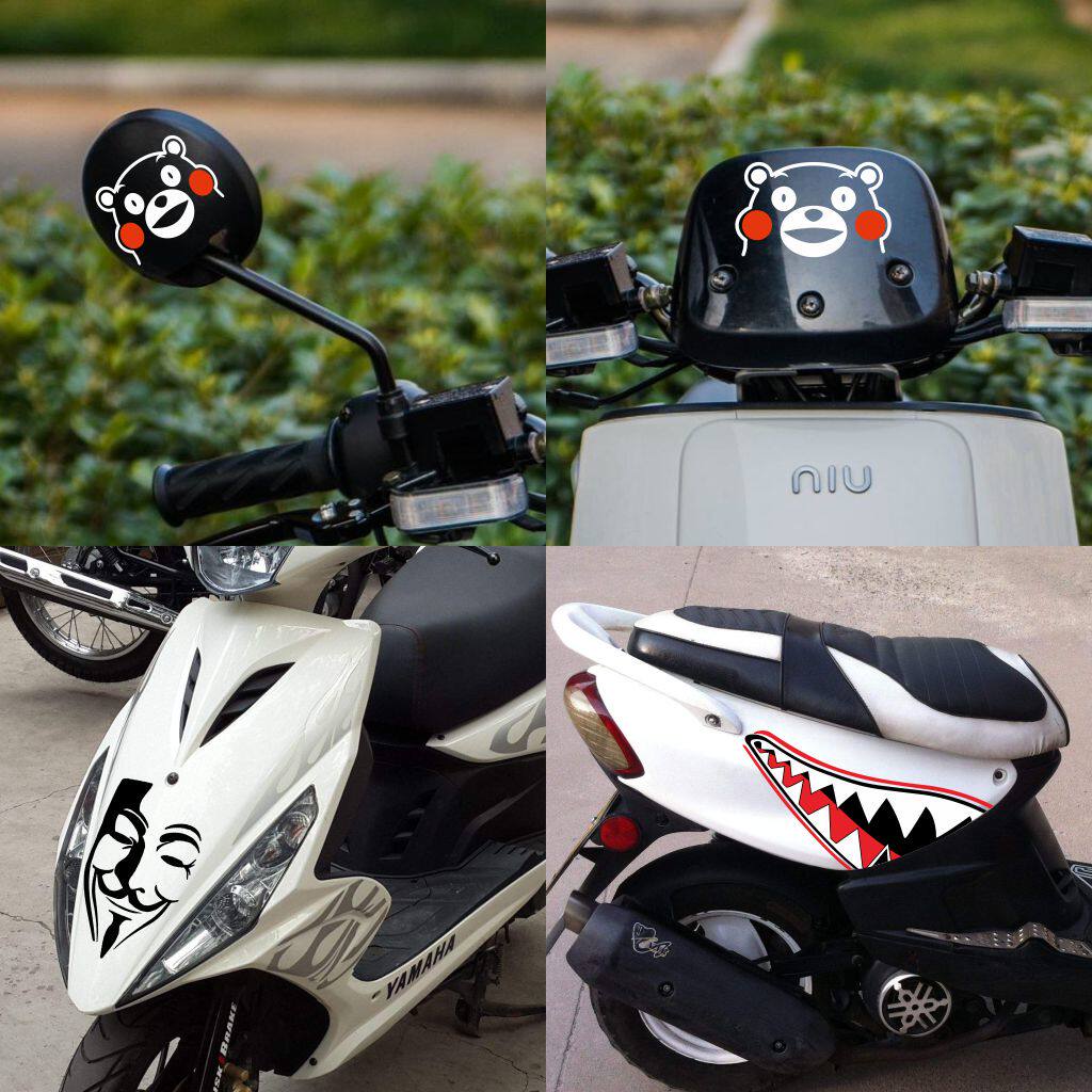 雅马牛鬼摩托车改装个性摩托踏板龟王火大小牛贴纸