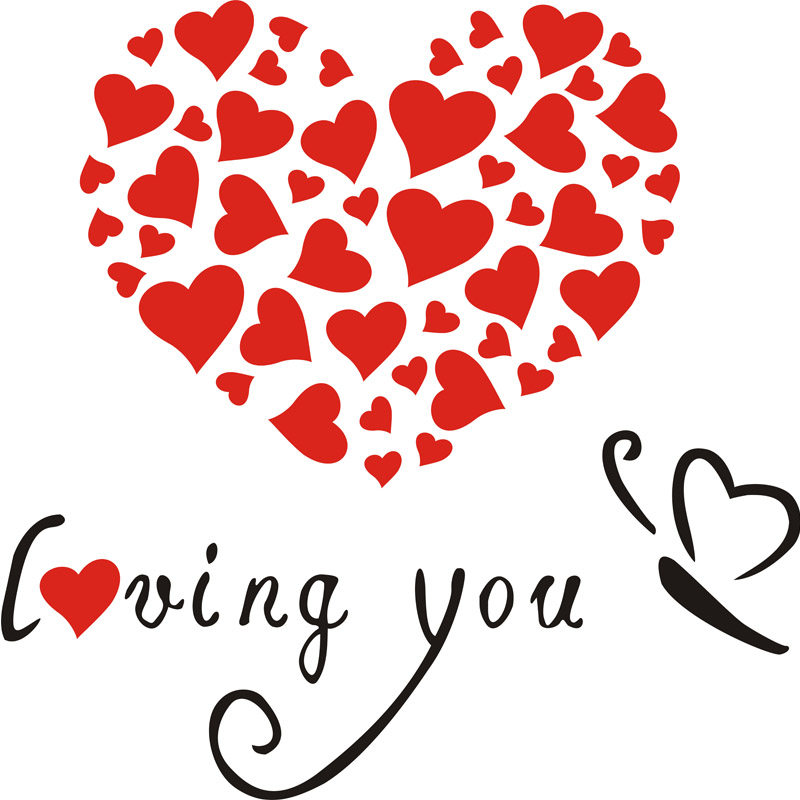 温馨浪漫爱心形墙贴3d立体墙贴亚克力卧室床头客厅玄关背景墙贴画