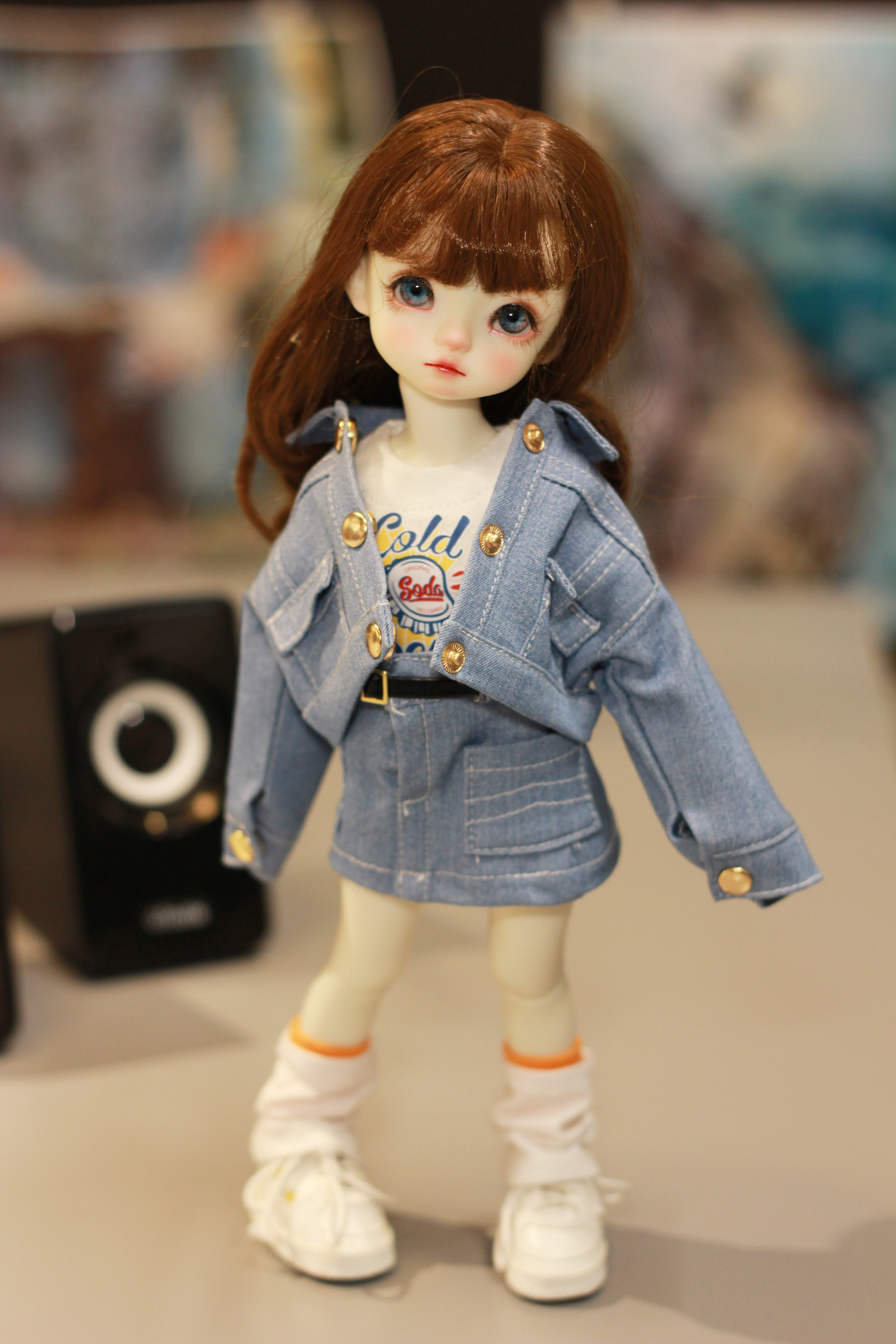掉落现货klotho牛仔套装6分bjd娃衣女款bjd娃娃