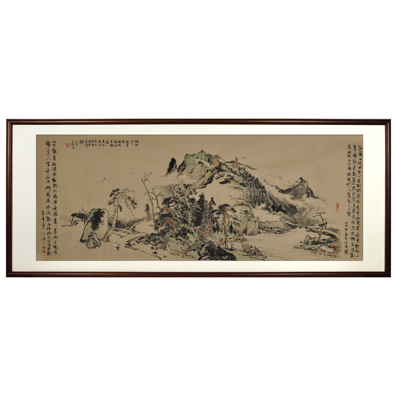 吴门禅意美协名家万涛纯手绘山水画国画办公室客厅挂画国画