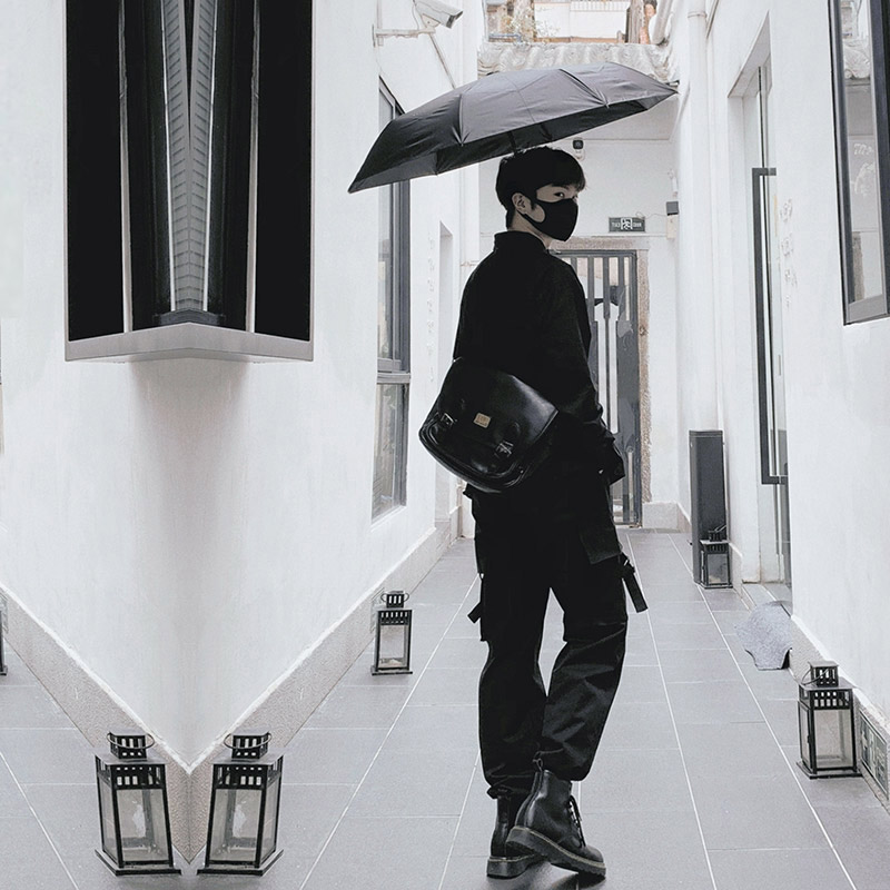 工装裤男夏季薄款直筒宽松潮牌休闲运动黑色机能大码束脚ins港风