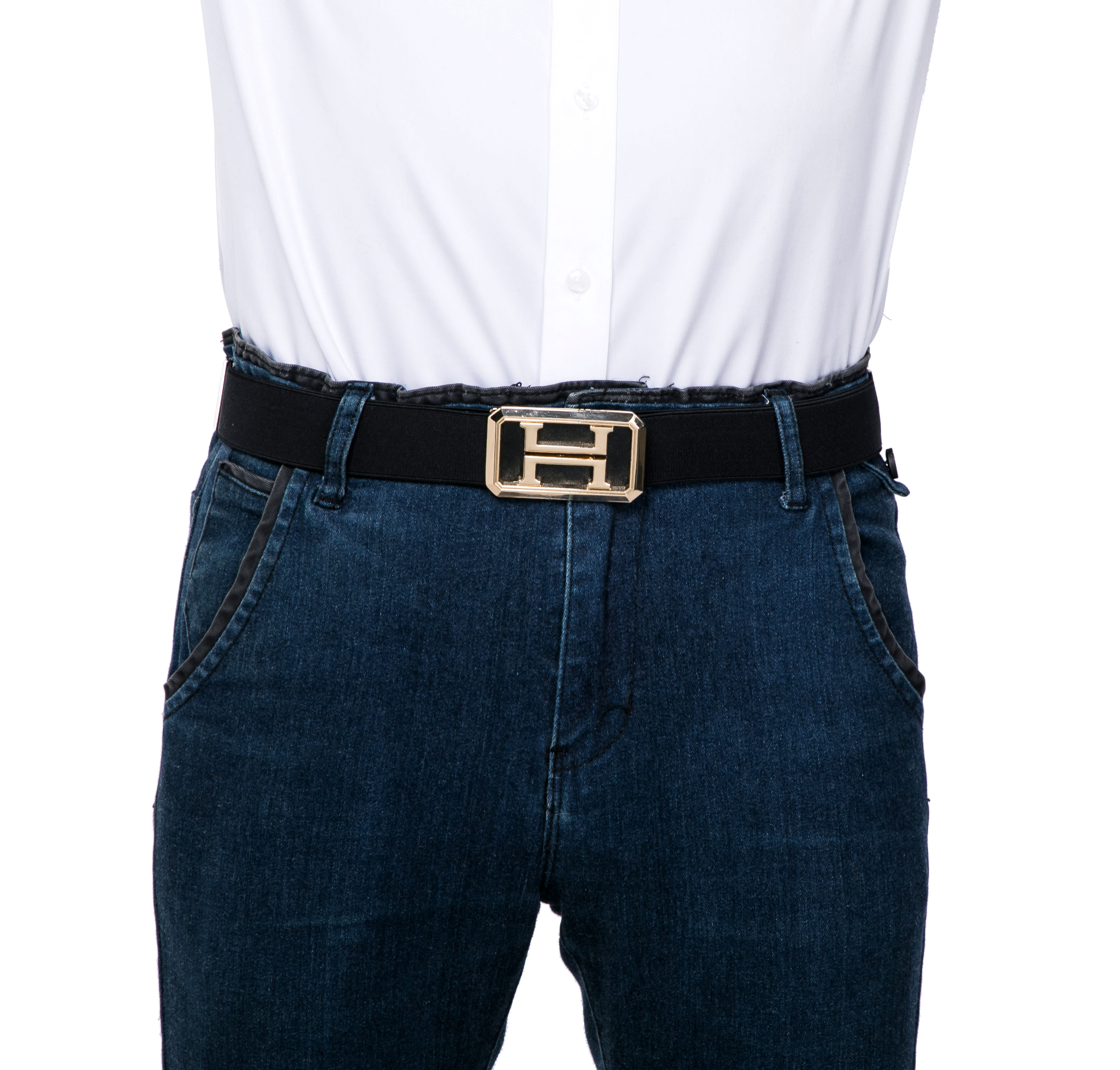 男士商务休闲皮带可伸缩裤带时尚百搭橡皮筋弹力腰带