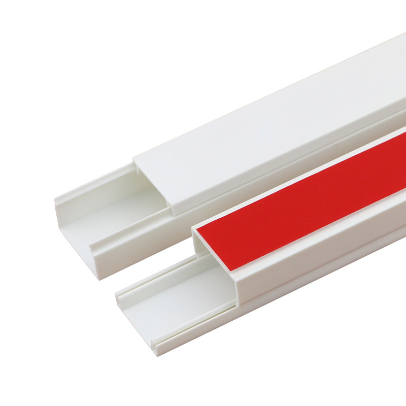 塑料线槽pvc 明装明线槽装饰免订走线槽方形阻燃白色墙面家用配件