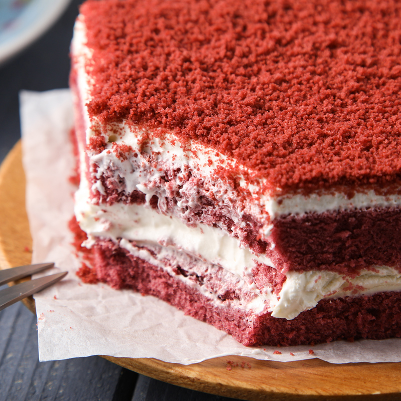 红丝绒方形蛋糕120g/个