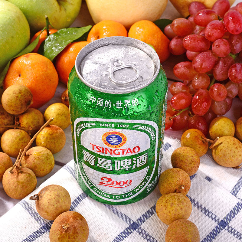 原装 青岛2000啤酒330ml 罐青岛啤酒酒花啤酒花大米经典 - 痕风的起点