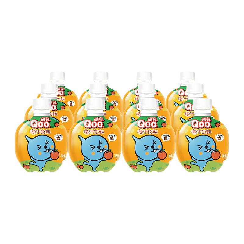 果汁美汁酷儿qoo橙汁饮料200ml12瓶柠檬元气果味