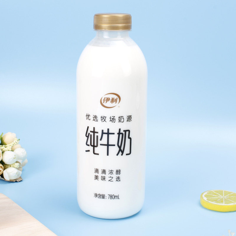 伊利纯牛奶780ml瓶纯蛋白营养早餐活力搭配健康低温奶