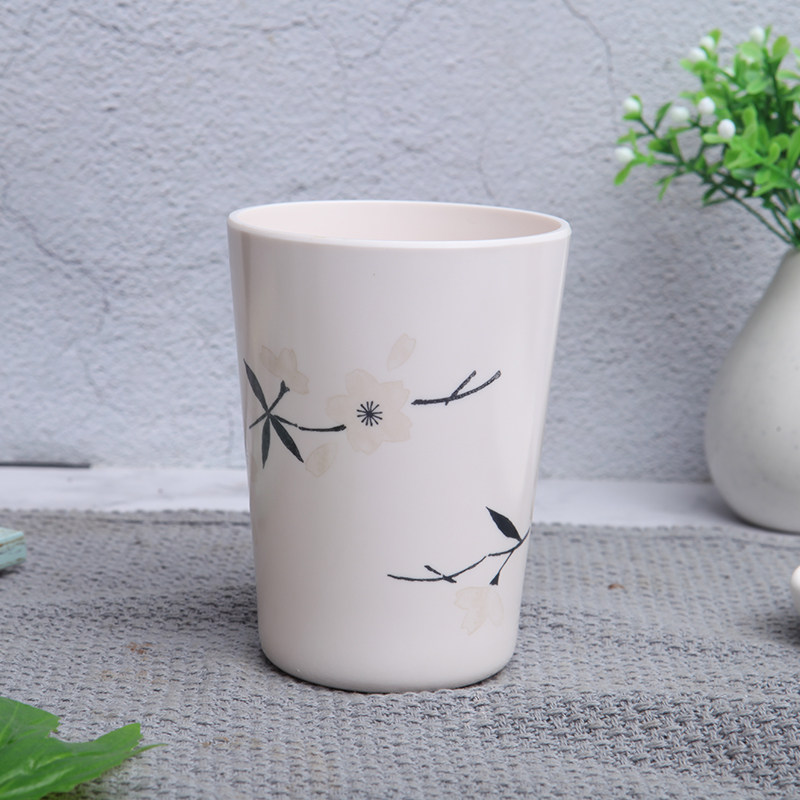 冬日雪樱8.3cm有柄仿瓷杯