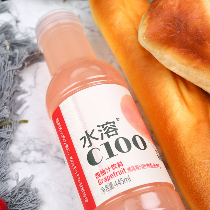 农夫山泉水溶c100西柚汁饮料445ml/瓶 - 天猫超市