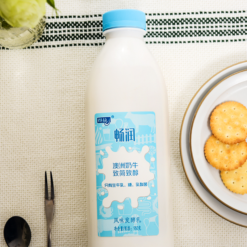 得益畅润风味发酵乳酸酸奶牛乳简致醇开瓶即饮酸奶