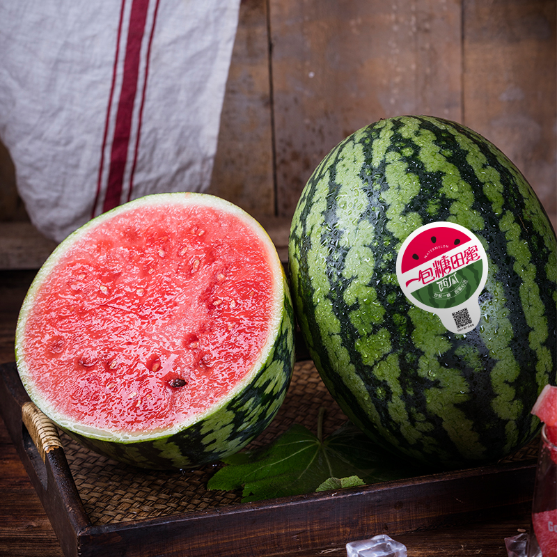 一包糖田西瓜1粒装3-4kg西瓜