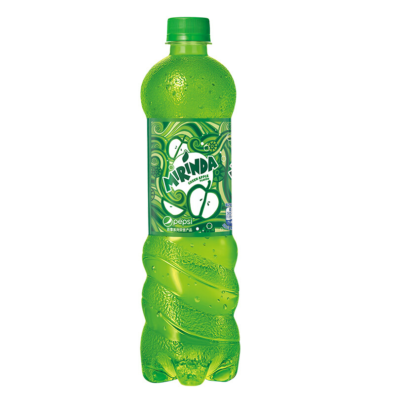 美年达青苹果500ml加增100ml汽水葡萄柠檬蜜桃果味碳酸饮料