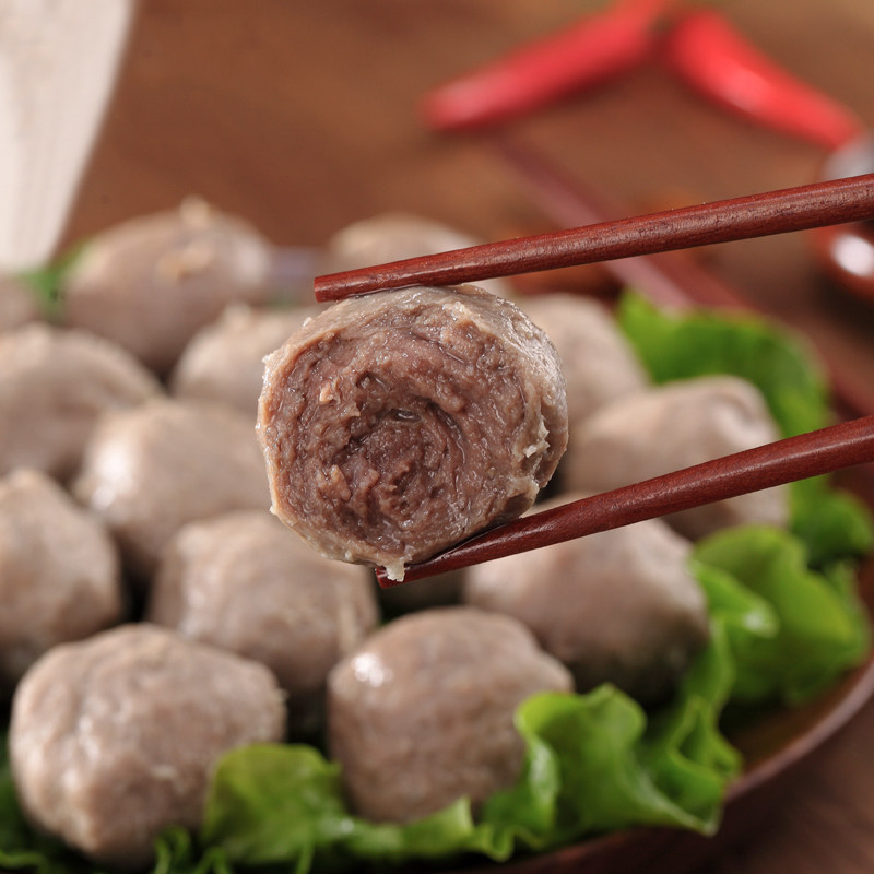 海欣牛肉肉丸250g潮汕火锅食材口感地道鲜嫩海鲜丸类