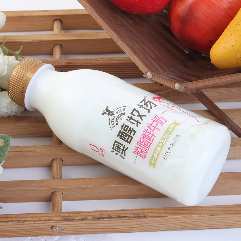 广泽澳醇牧场脱脂鲜牛奶480g低温奶