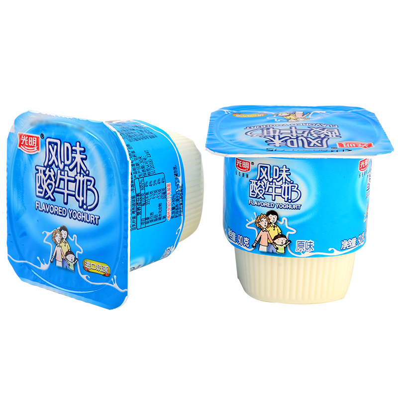 光明原味酸牛奶90g16杯酸奶新鲜营养活性低温奶